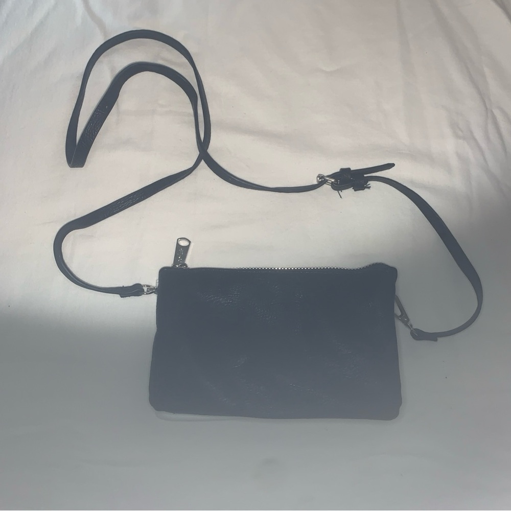 Chic Black Leather Crossbody Bag